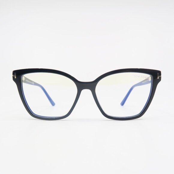 Tom Ford TF 5641-B 001 53mm Black Butterfly, New, Cat Eye Sun Clip On Glasses. - Picture 6 of 11